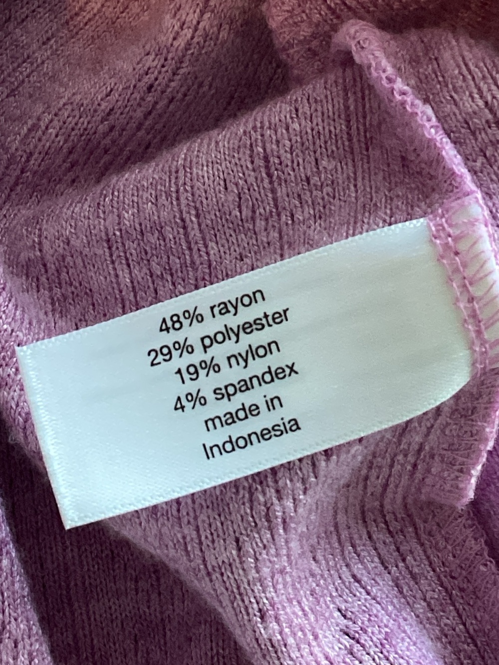 Lane Bryant Dusty Mauve Cable-Detail V-Neck Long Sleeve Top - Picture 5 of 5